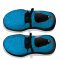 Aqua Blue Leather - Black Soles